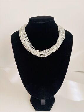 Elegant Multi-Strand Crystal Bead Necklace | Sparkling Statement Jewelry